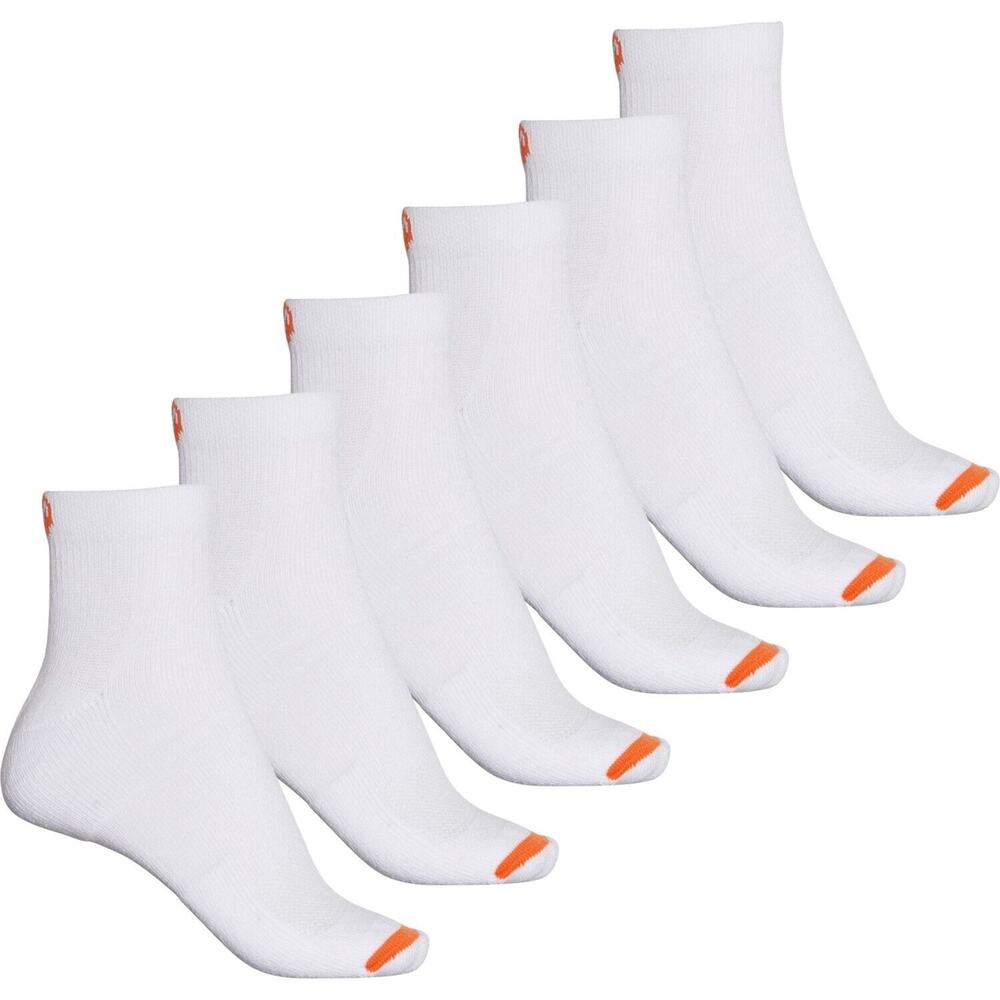 Merrell Women’s Cushioned Cotton Quarter Socks 6 Pairs White Shoe Size 5-9 NEW